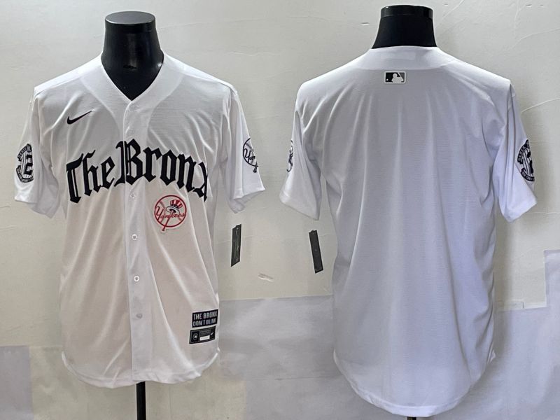 Men 2025 New York Yankees Blank White Five generations Joint Name Nike MLB Jersey style 4